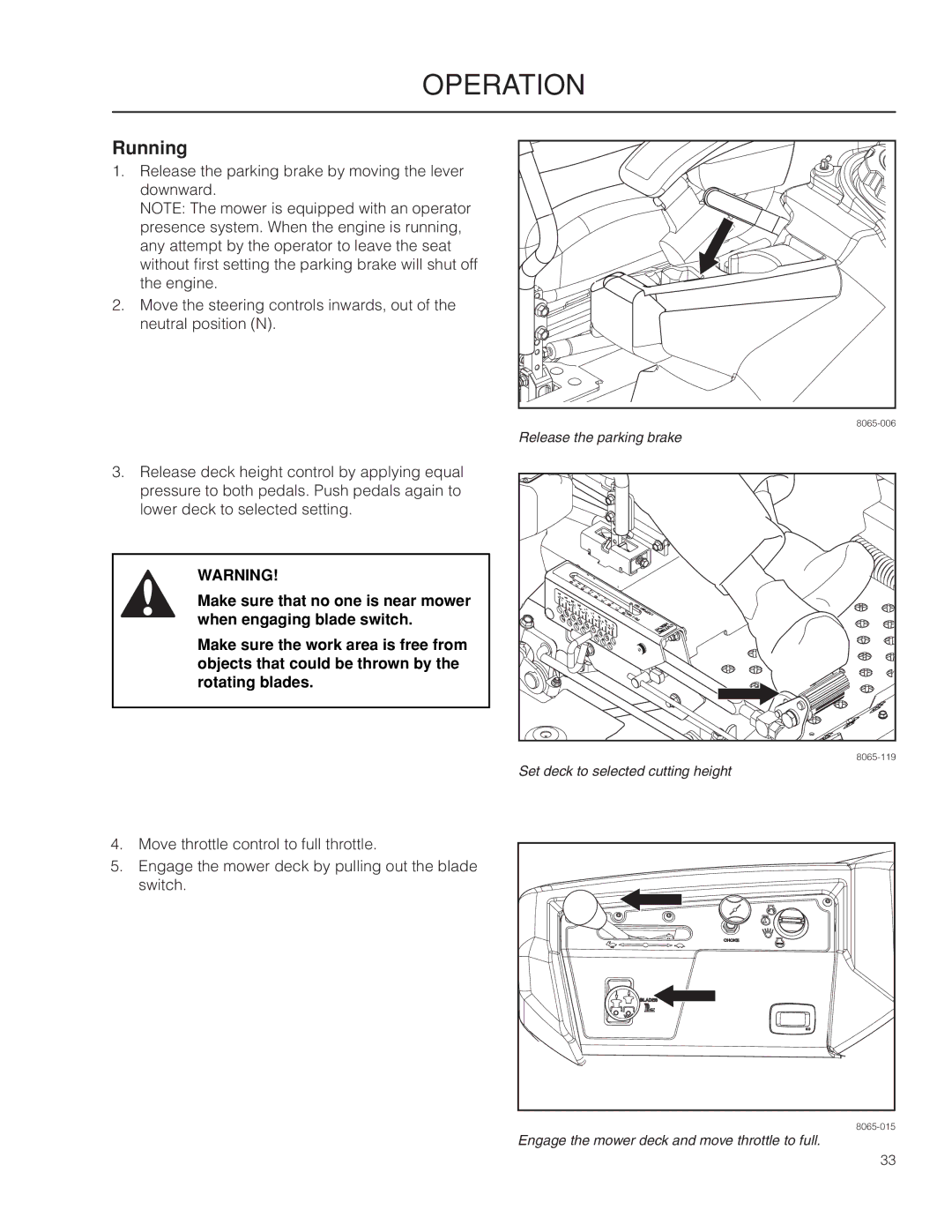 Husqvarna PZ29 CE manual Running 