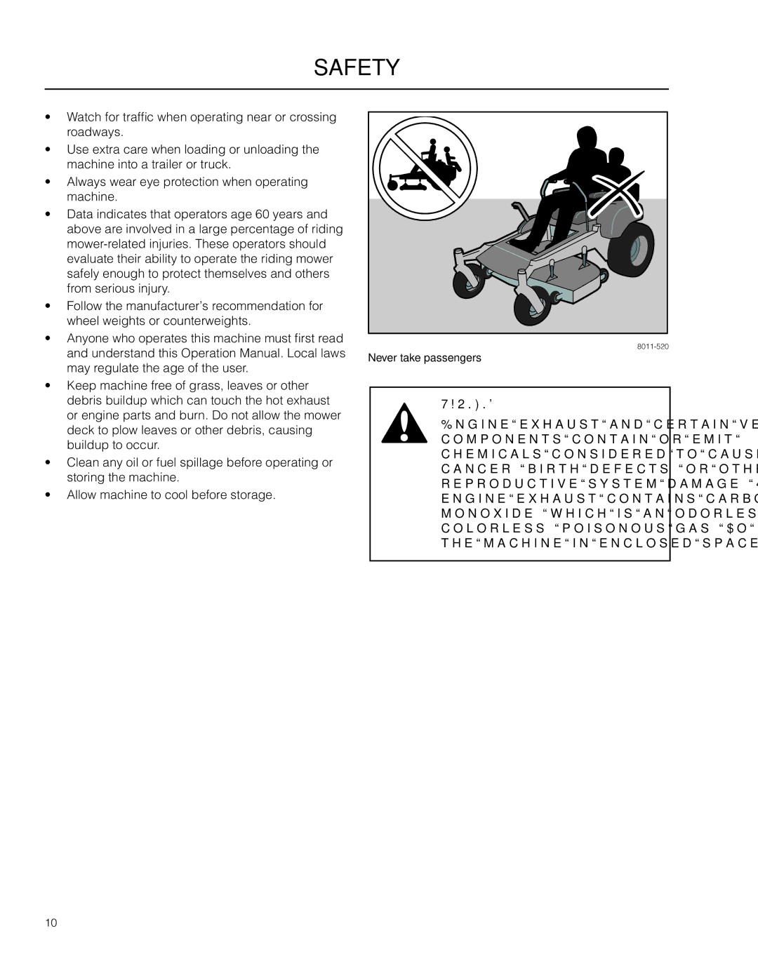 Husqvarna PZ6029D, PZ29D BF manual Never take passengers 