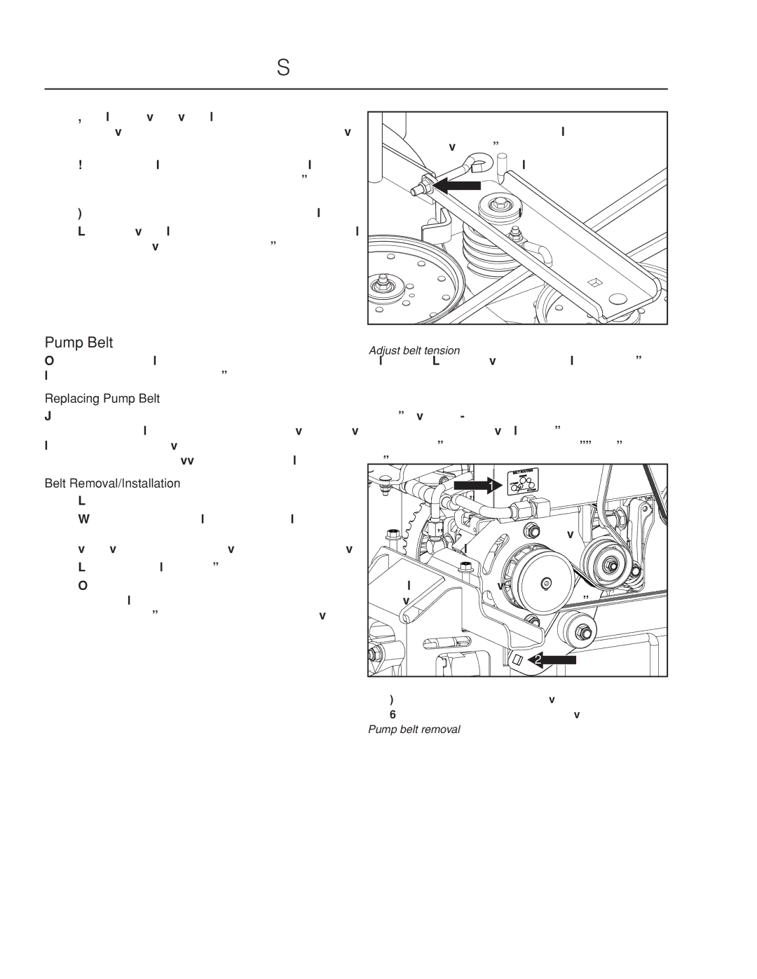 Husqvarna PZ6029D, PZ29D BF manual Replacing Pump Belt, Belt Removal/Installation 