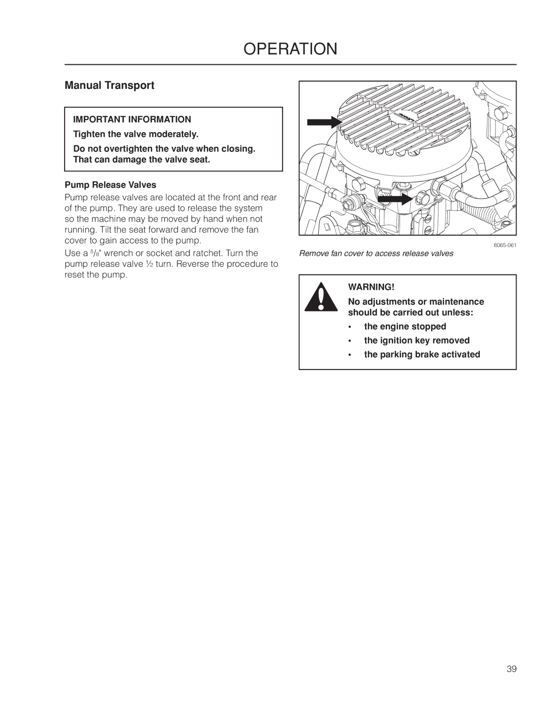 Husqvarna PZ6030CV / 966061101, PZ6034FX / 966516801, PZ6029PFX / 966062201, PZ7234FX / 966061401 manual Manual Transport 