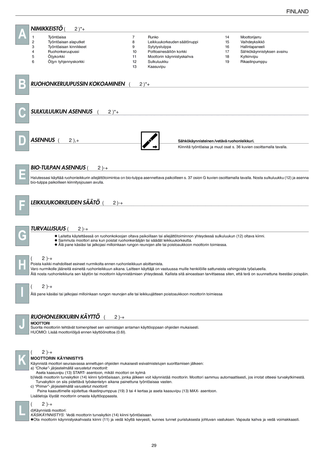 Husqvarna R 148 S manual Finland, Sulkuluukun Asennus 