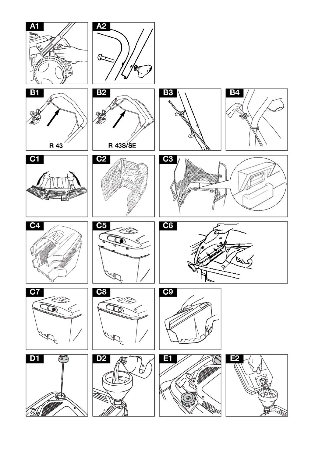 Husqvarna R 43SE manual 43S/SE 