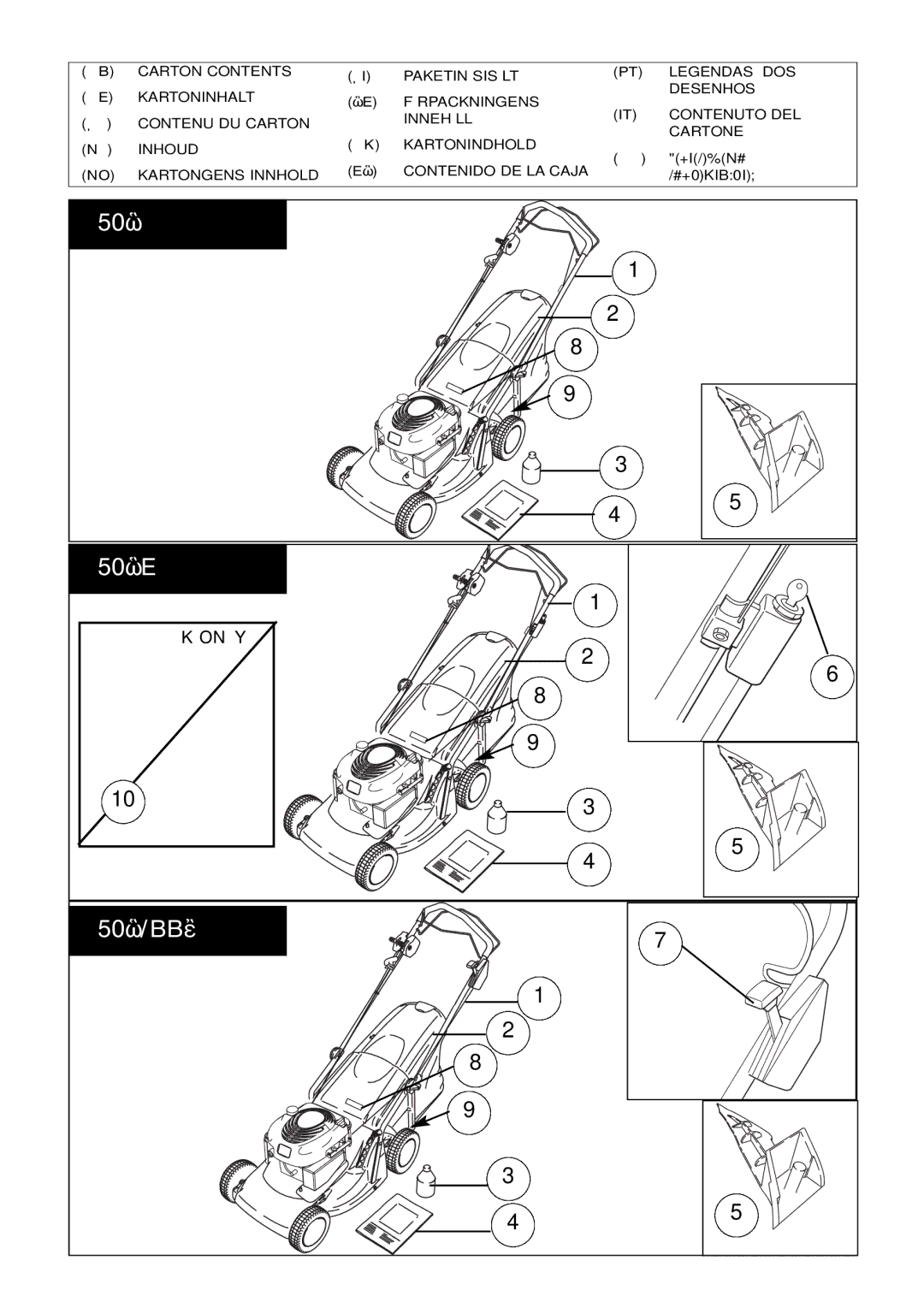 Husqvarna R 50S / BBC, R 50SE manual 50S/BBC 