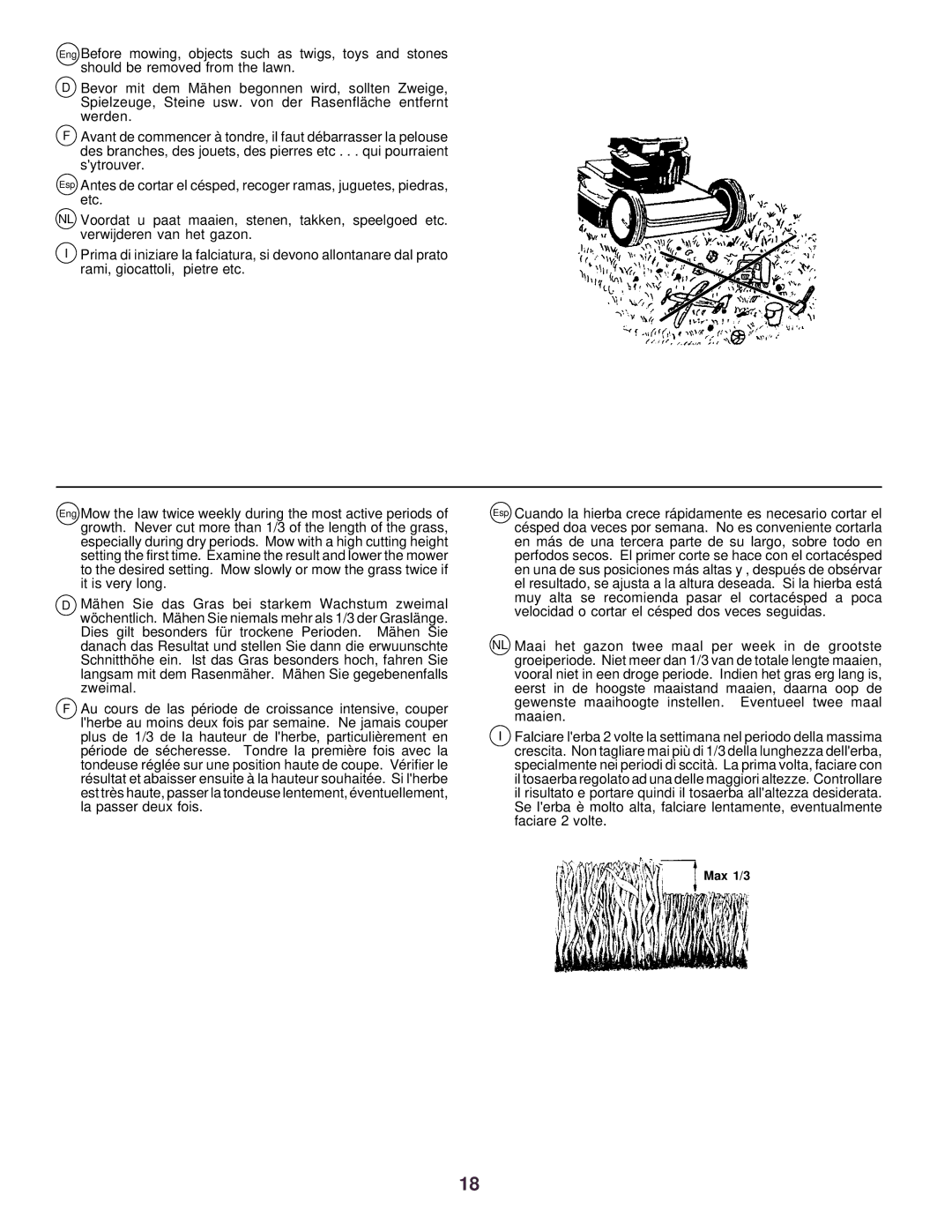 Husqvarna R52 instruction manual To the desired setting. Mow slowly or mow the grass twice if 