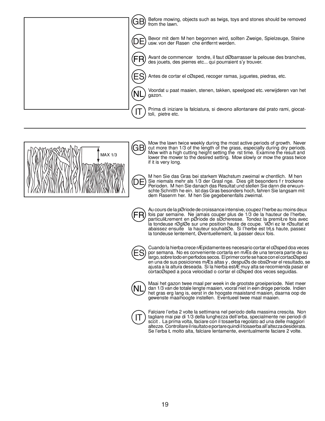 Husqvarna R52SE instruction manual MAX 1/3 