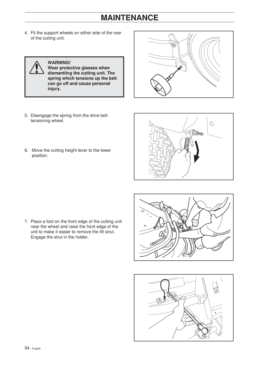 Husqvarna Rider 16 manual Maintenance 