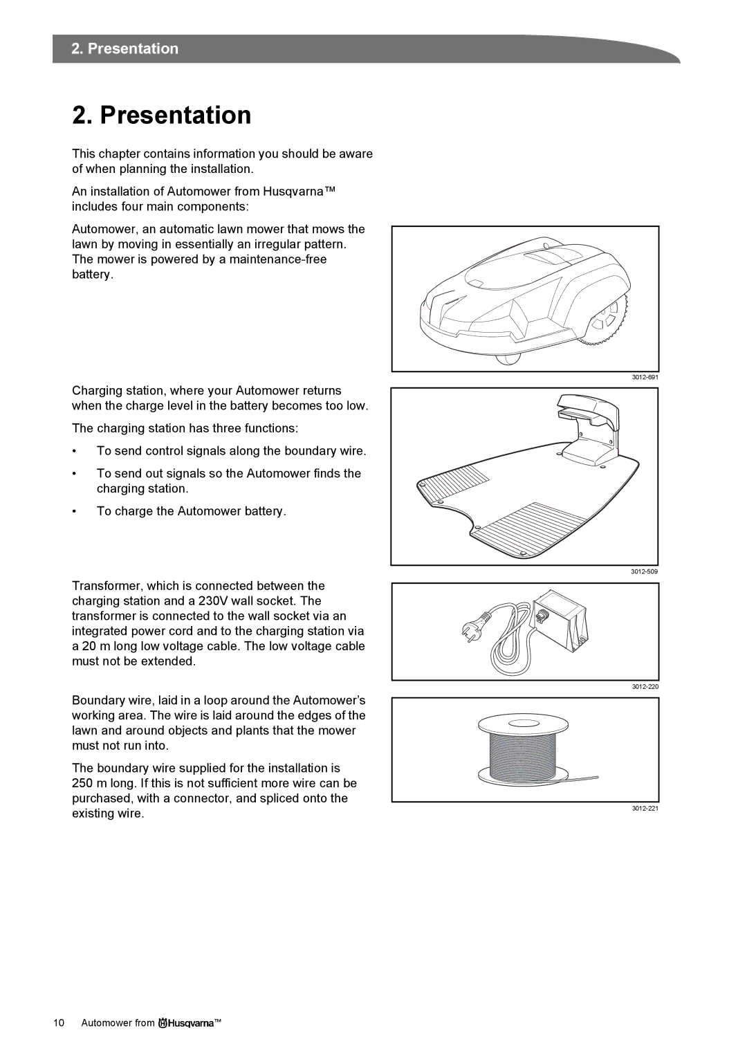 Husqvarna Robotic Lawn Mowe manual Presentation 