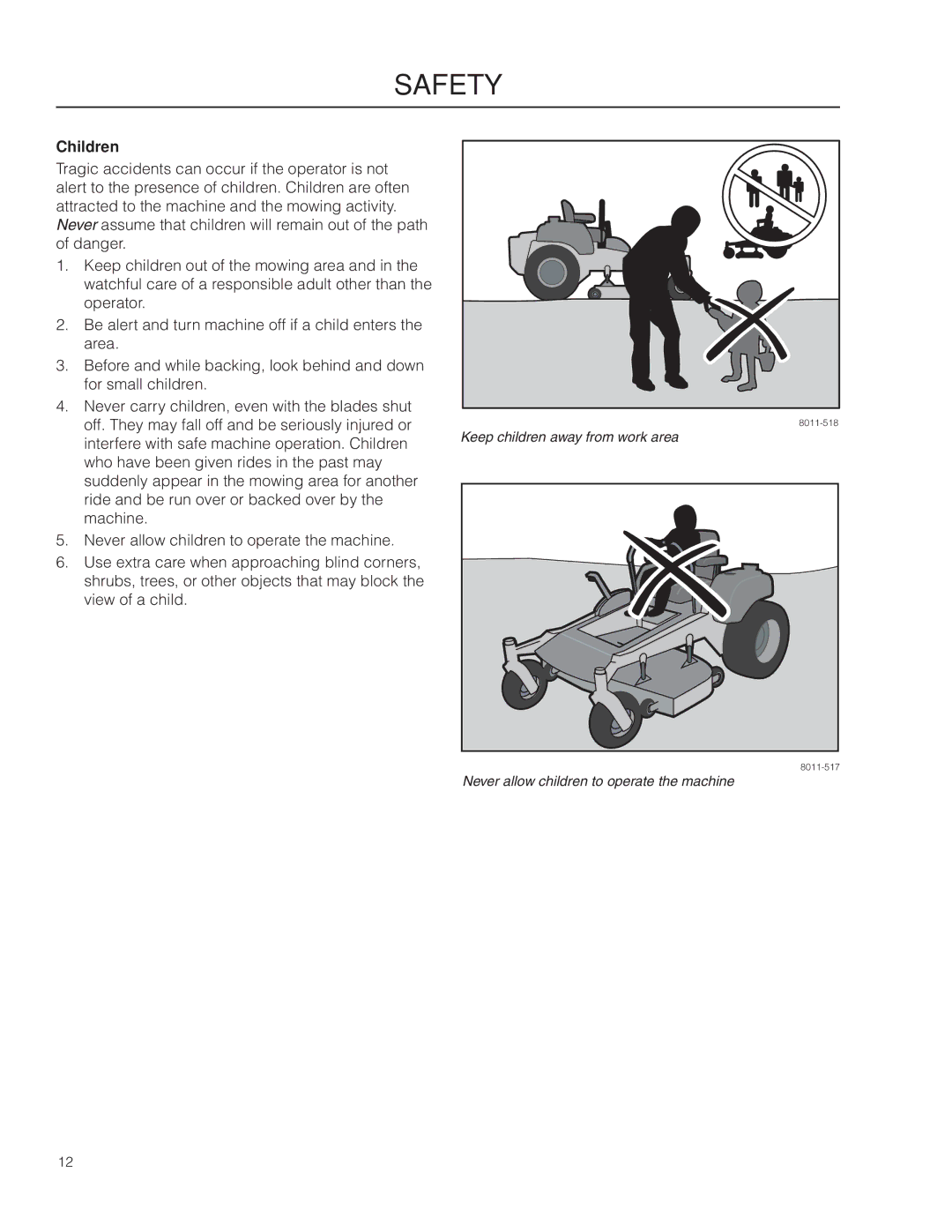 Husqvarna RZ19 CE / 966658901 manual Children 