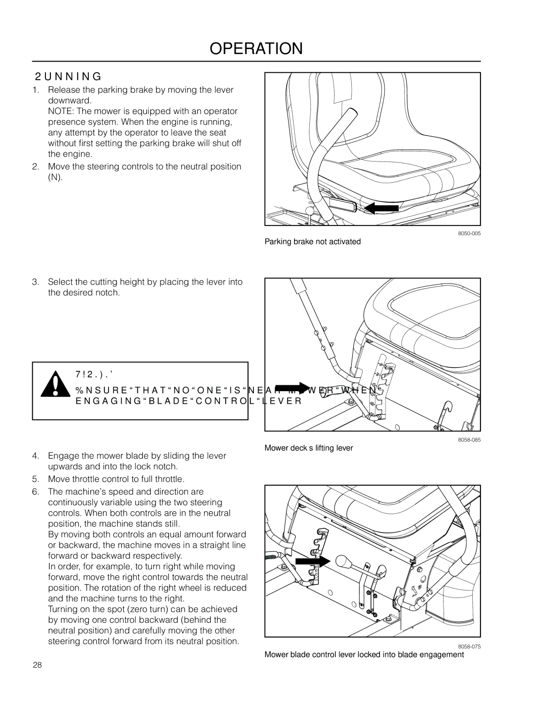 Husqvarna RZ19 CE / 966658901 manual Running 