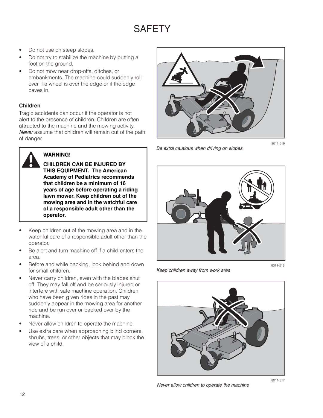 Husqvarna RZ4221 BF / 967176101 warranty Children 