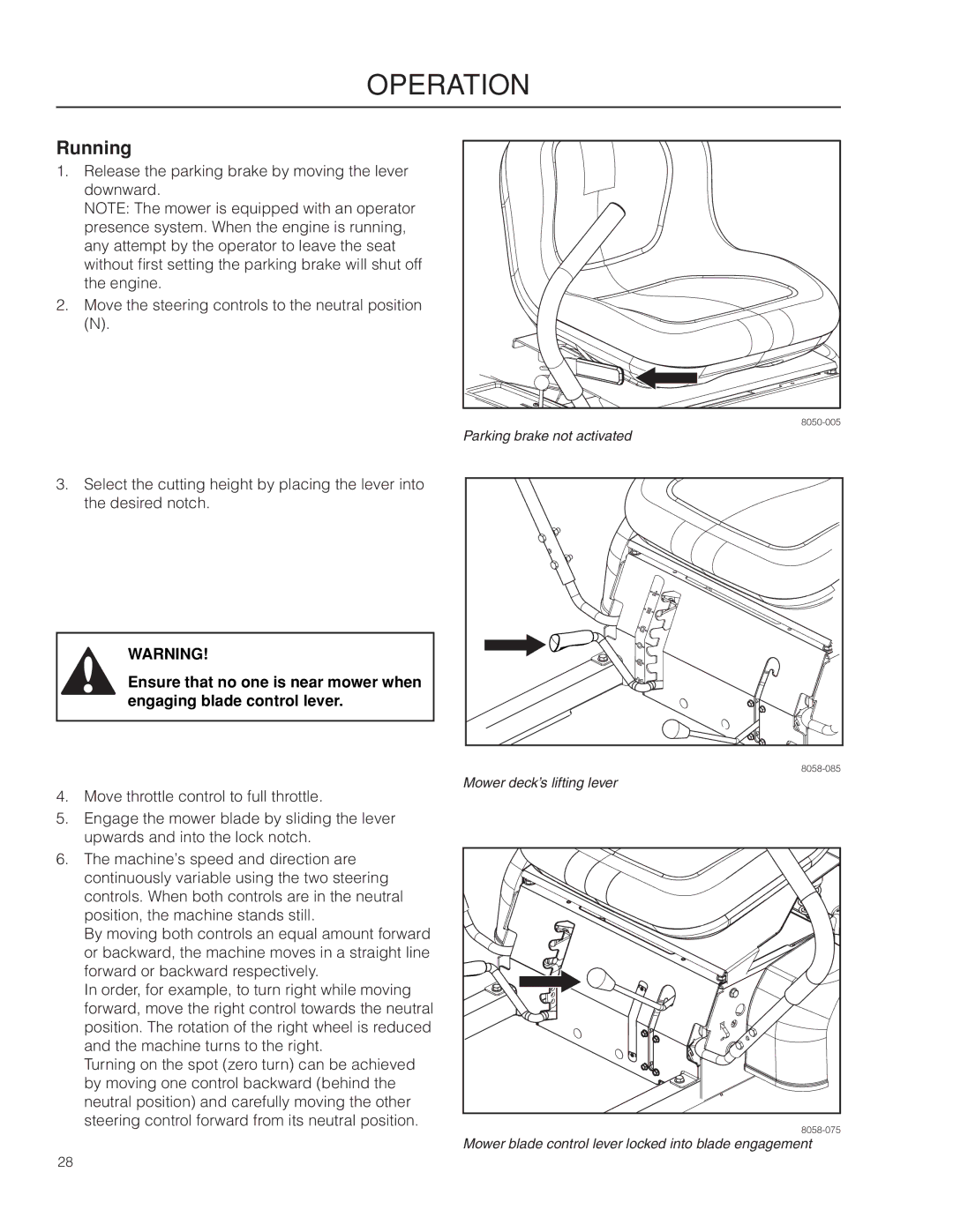 Husqvarna RZ4221 BF / 967176101 warranty Running 