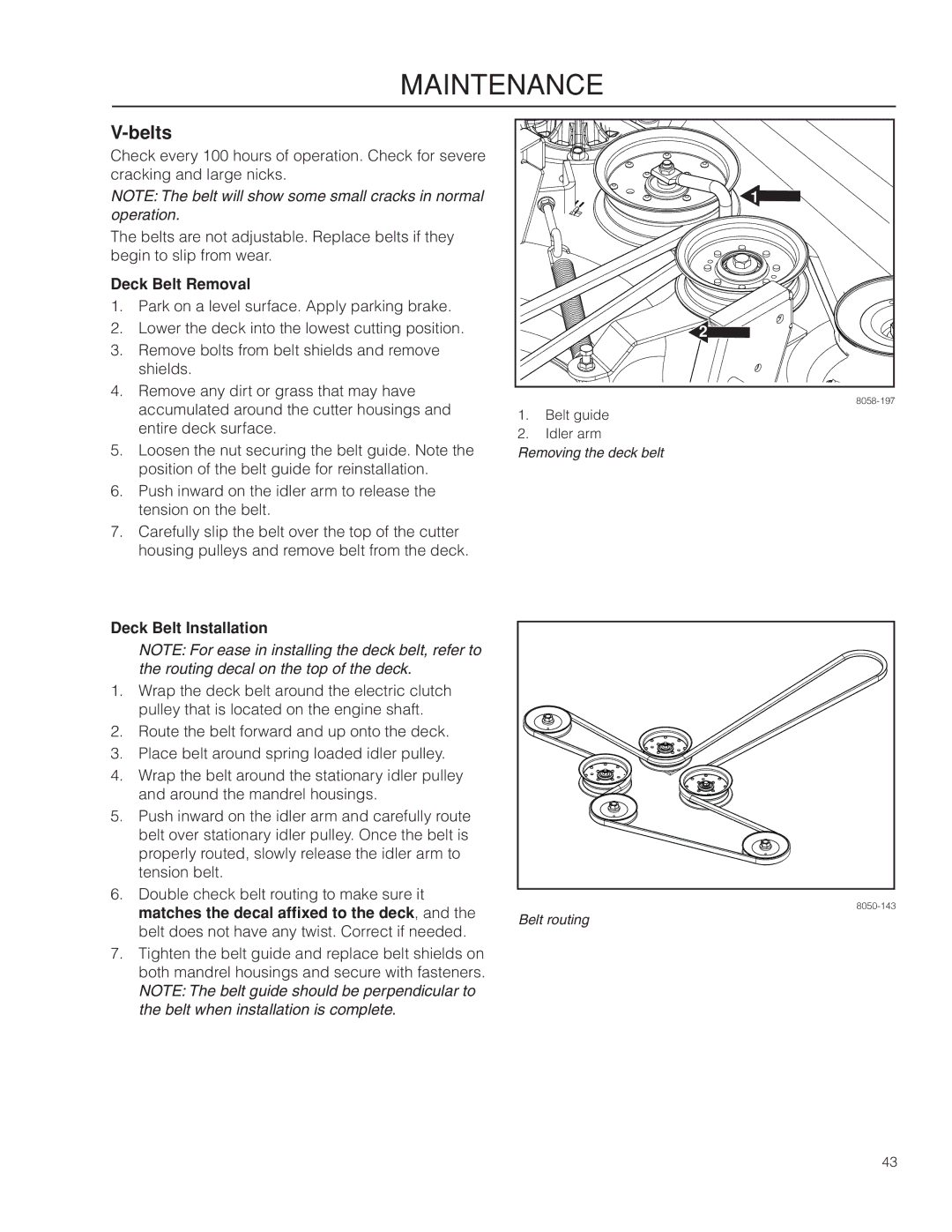 Husqvarna RZ54i / 967003604 warranty Belts, Deck Belt Removal, Deck Belt Installation 