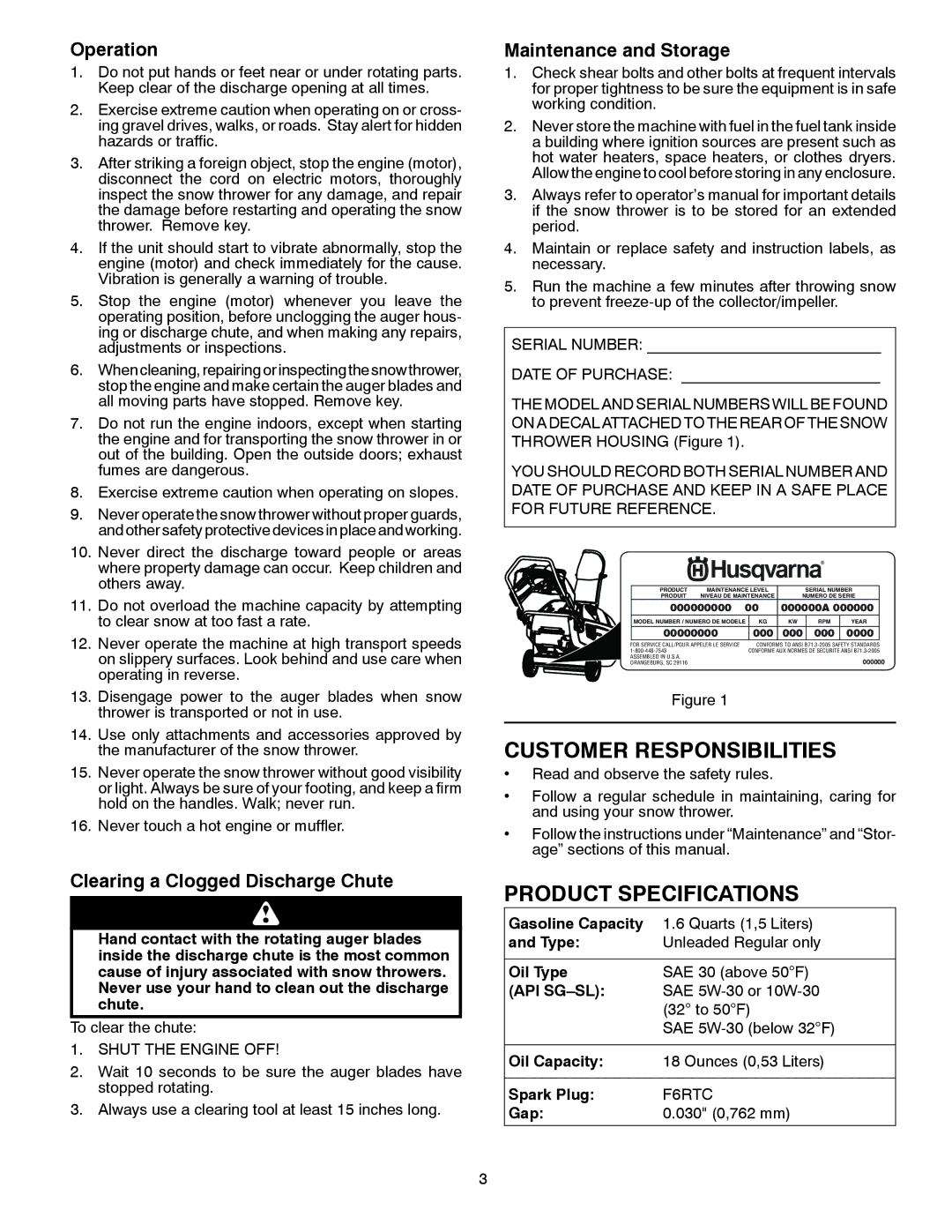 Husqvarna ST 121E/96183000100 owner manual Shut the Engine OFF, F6RTC 