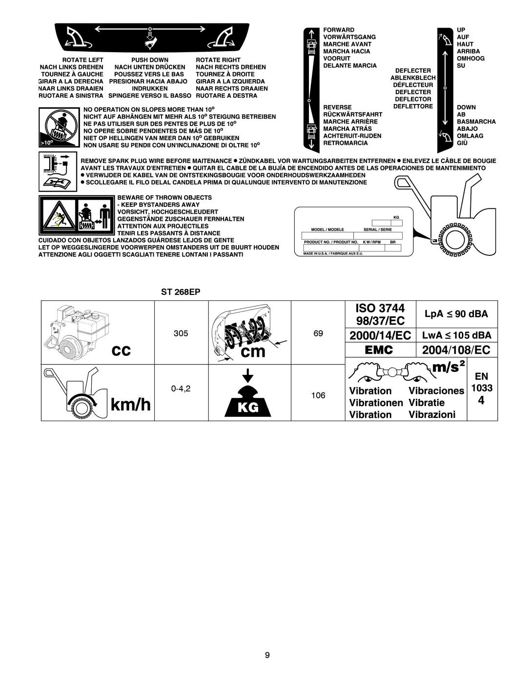 Husqvarna ST 268EP instruction manual 