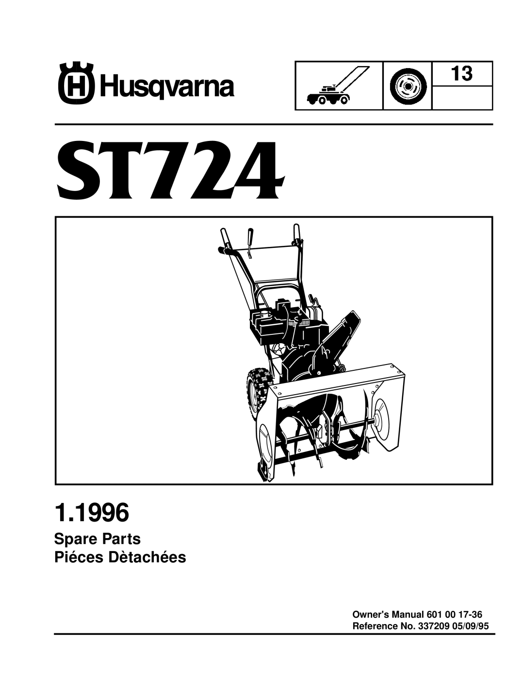 Husqvarna ST724 owner manual 