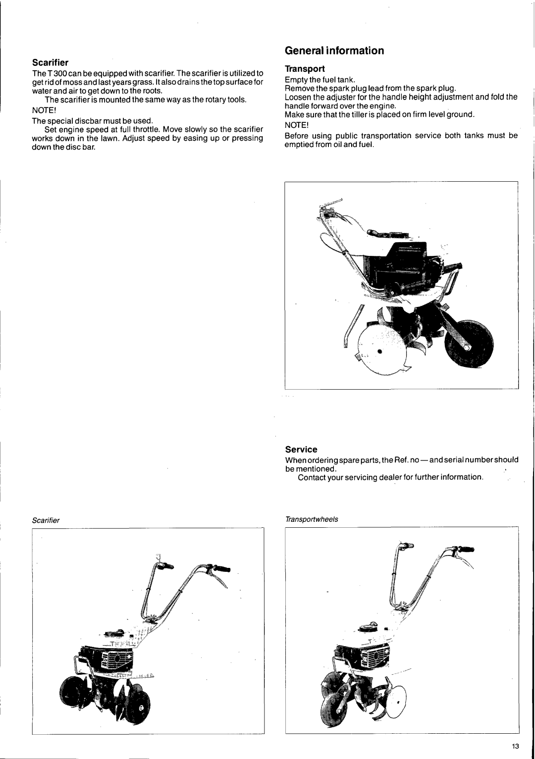 Husqvarna T300 manual 