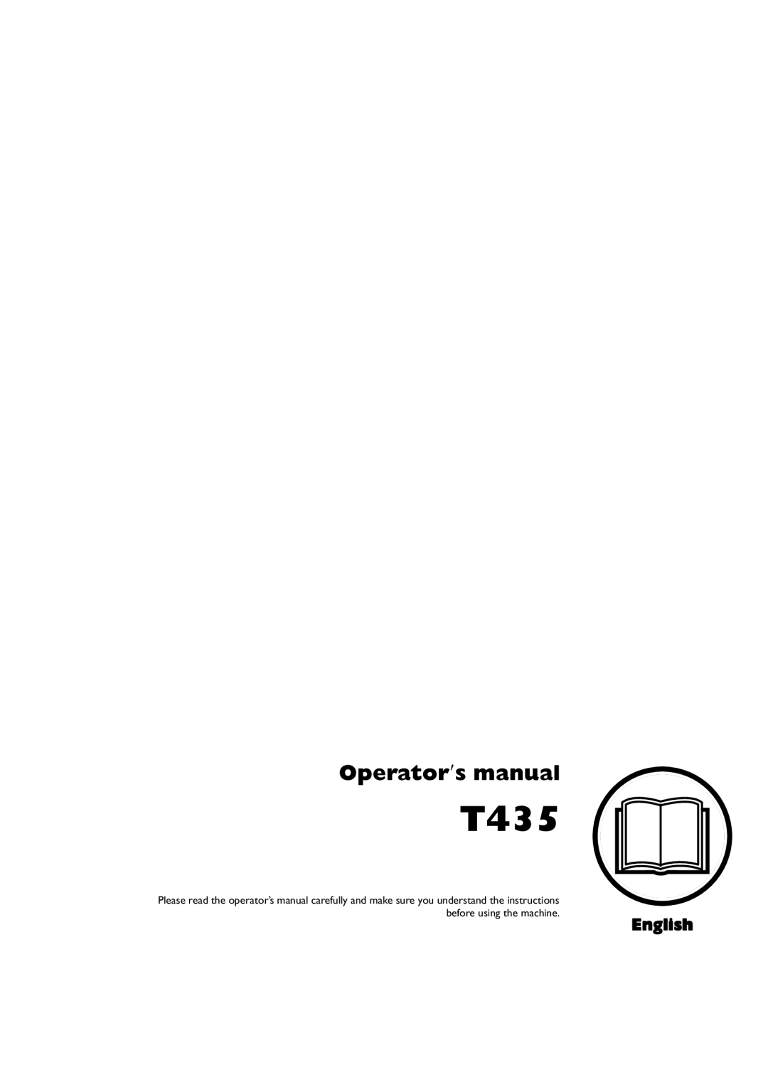 Husqvarna T435 manual Operator′s manual, English 