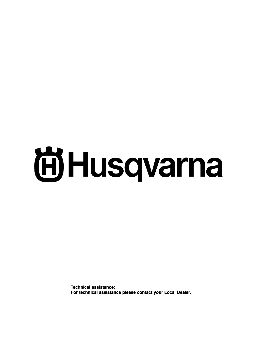 Husqvarna TA36, AR25, AR19 manual Technical assistance 
