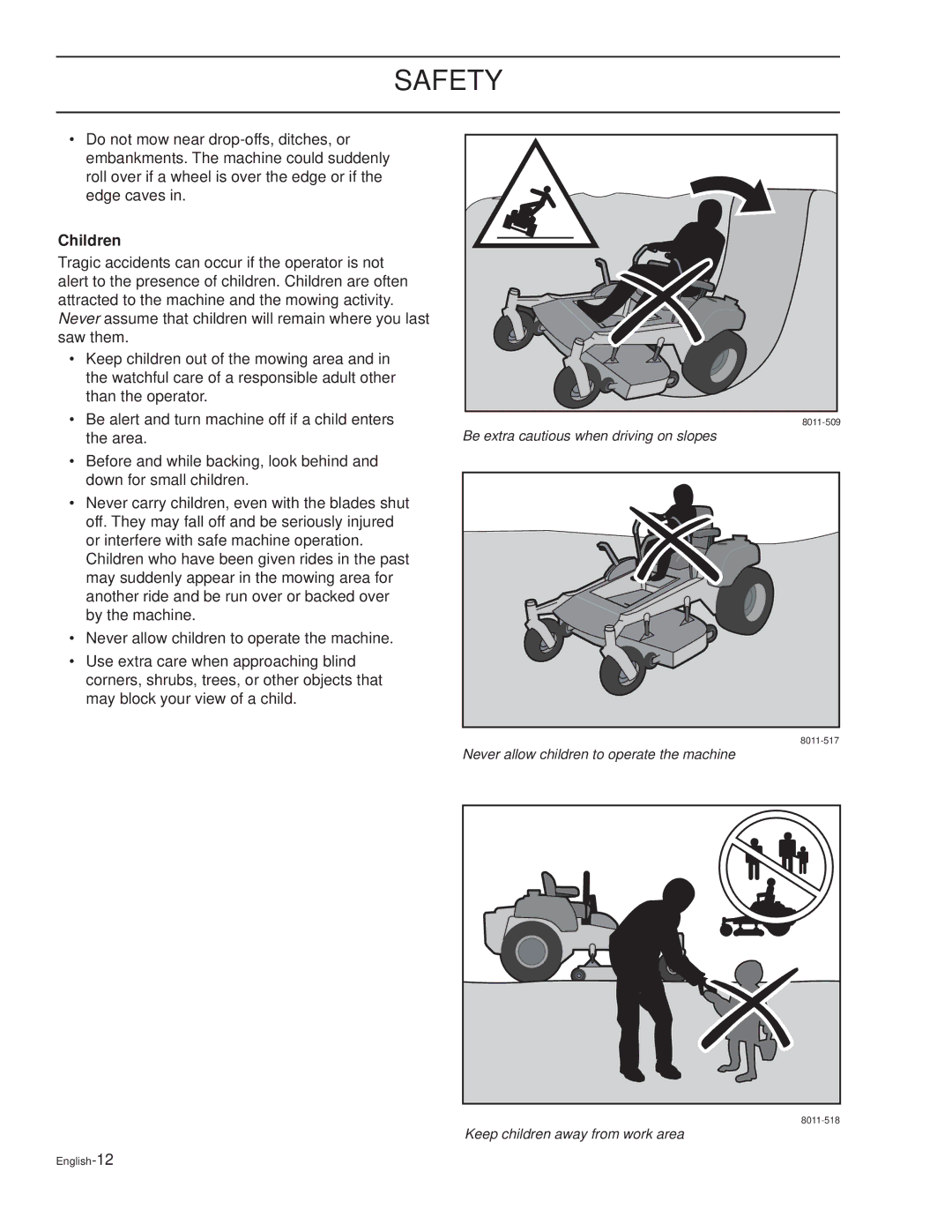 Husqvarna CD61L, TRD61L, TRD48i, TRD52i, CD61B, CD52i, CD52L, CD48i manual Children 