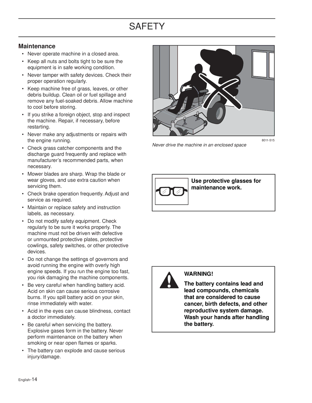 Husqvarna CD52L, TRD61L, TRD48i, TRD52i, CD61B, CD61L, CD52i, CD48i manual Maintenance 