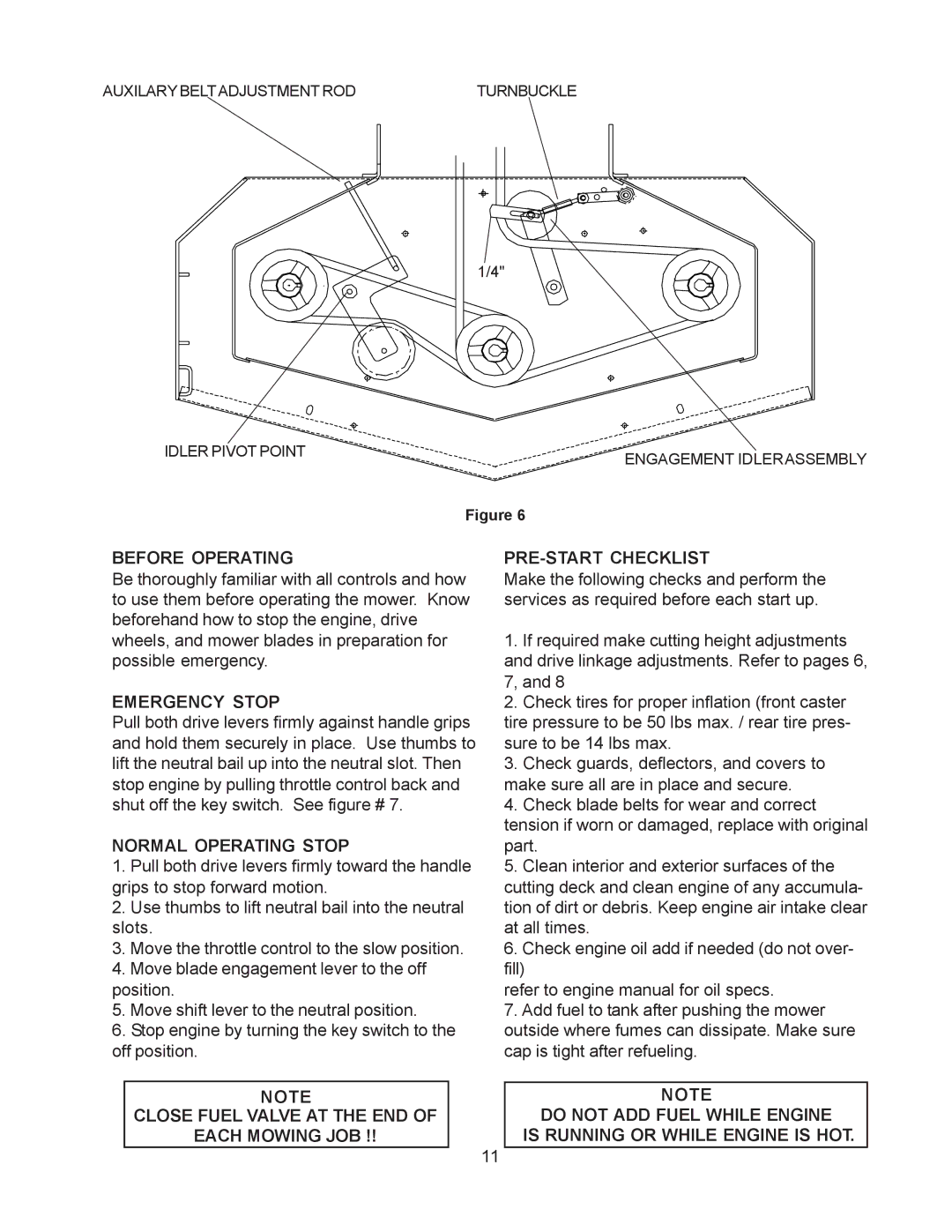 Husqvarna W3613ETS, W4815ETS manual Before Operating, Emergency Stop, Normal Operating Stop 