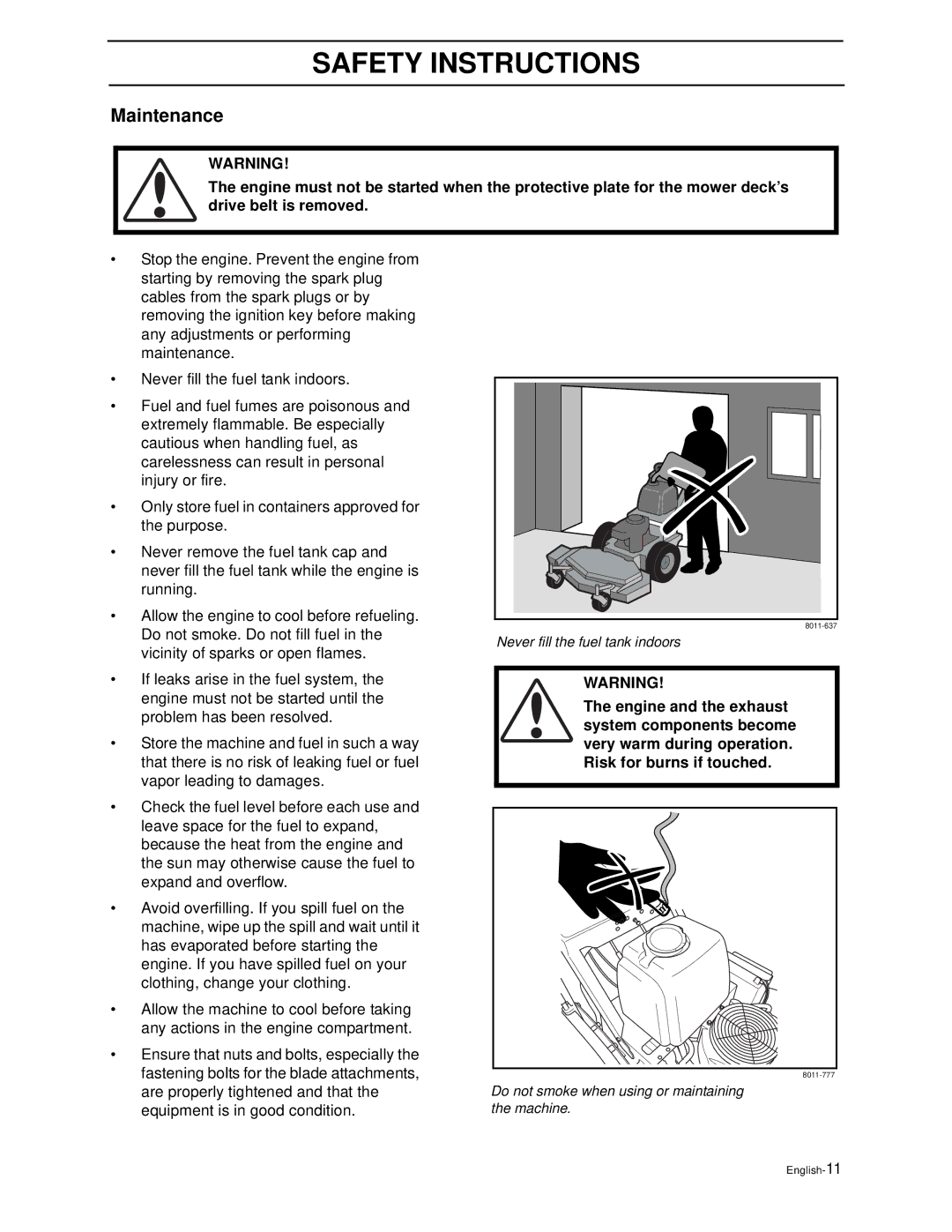 Husqvarna WG4815P/968999278, WG3613P/968999116, WG3213P/968999114 manual Maintenance 