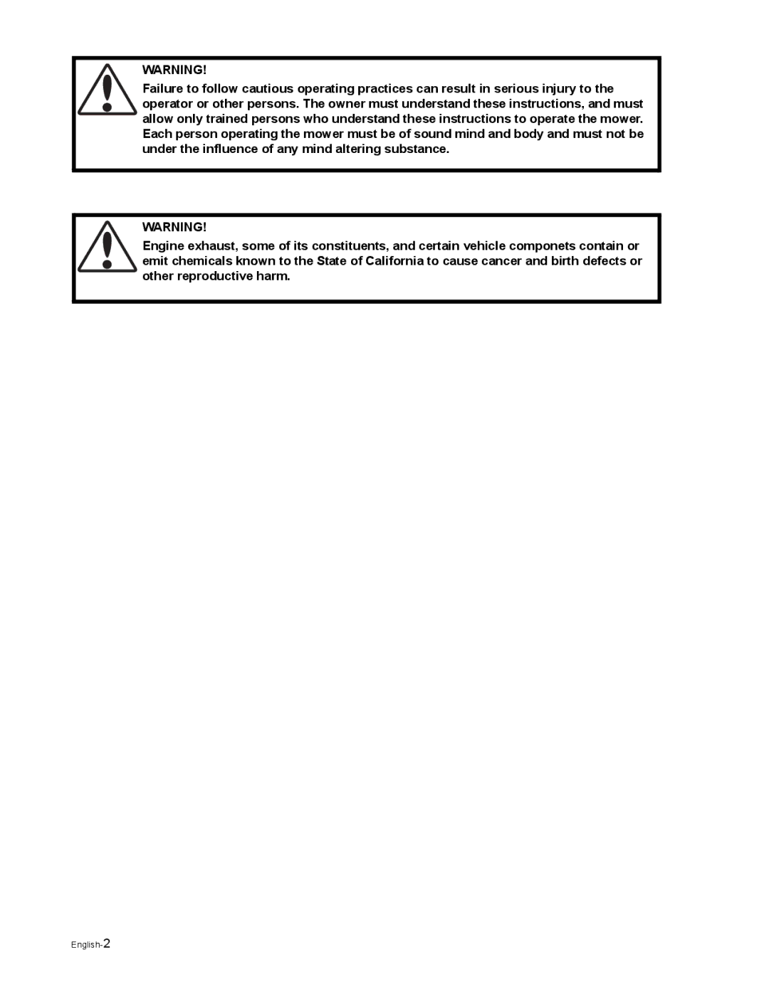 Husqvarna WG4815P/968999278, WG3613P/968999116, WG3213P/968999114 manual English-2 