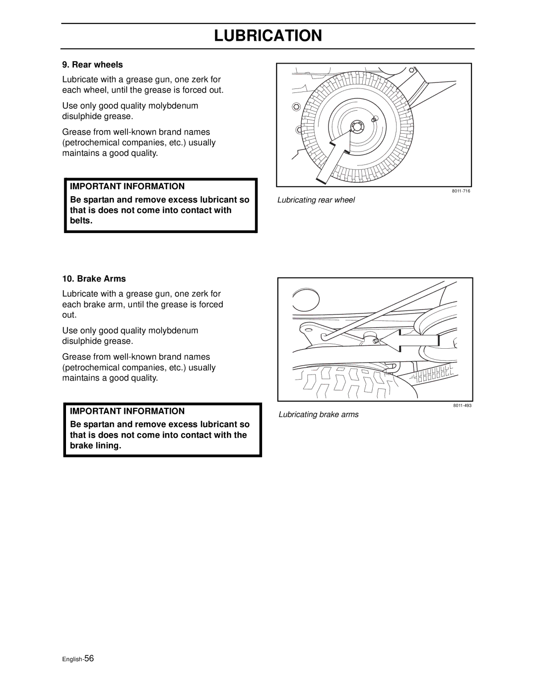 Husqvarna WG4815P/968999278, WG3613P/968999116, WG3213P/968999114 manual Rear wheels 