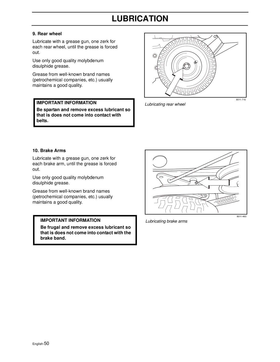 Husqvarna WG4815E, WG3613E manual Rear wheel 