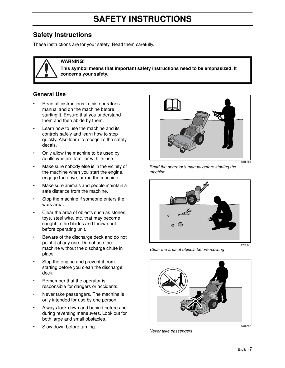 Husqvarna WG4815E, WG3613E manual Safety Instructions, General Use 