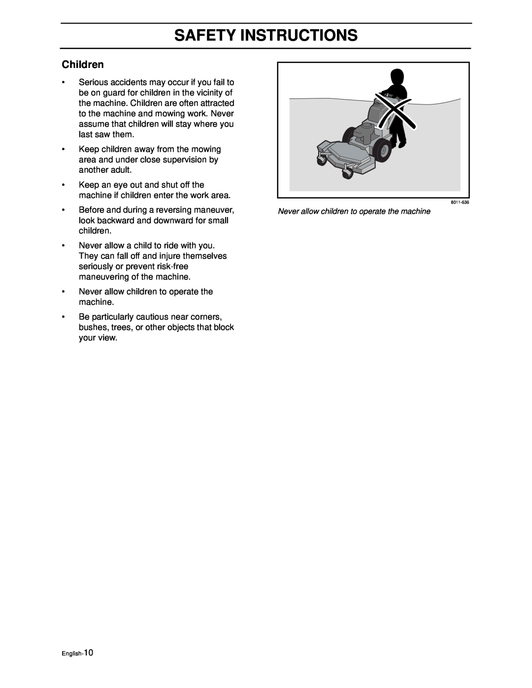 Husqvarna WG4815E, WG3613E manual Children, Safety Instructions 