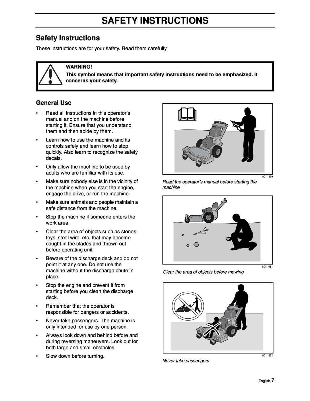 Husqvarna WG4815E, WG3613E manual Safety Instructions, General Use 