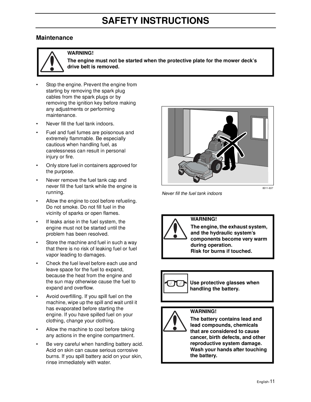 Husqvarna WH4817EFQ2, WH5219EFQ manual Maintenance 