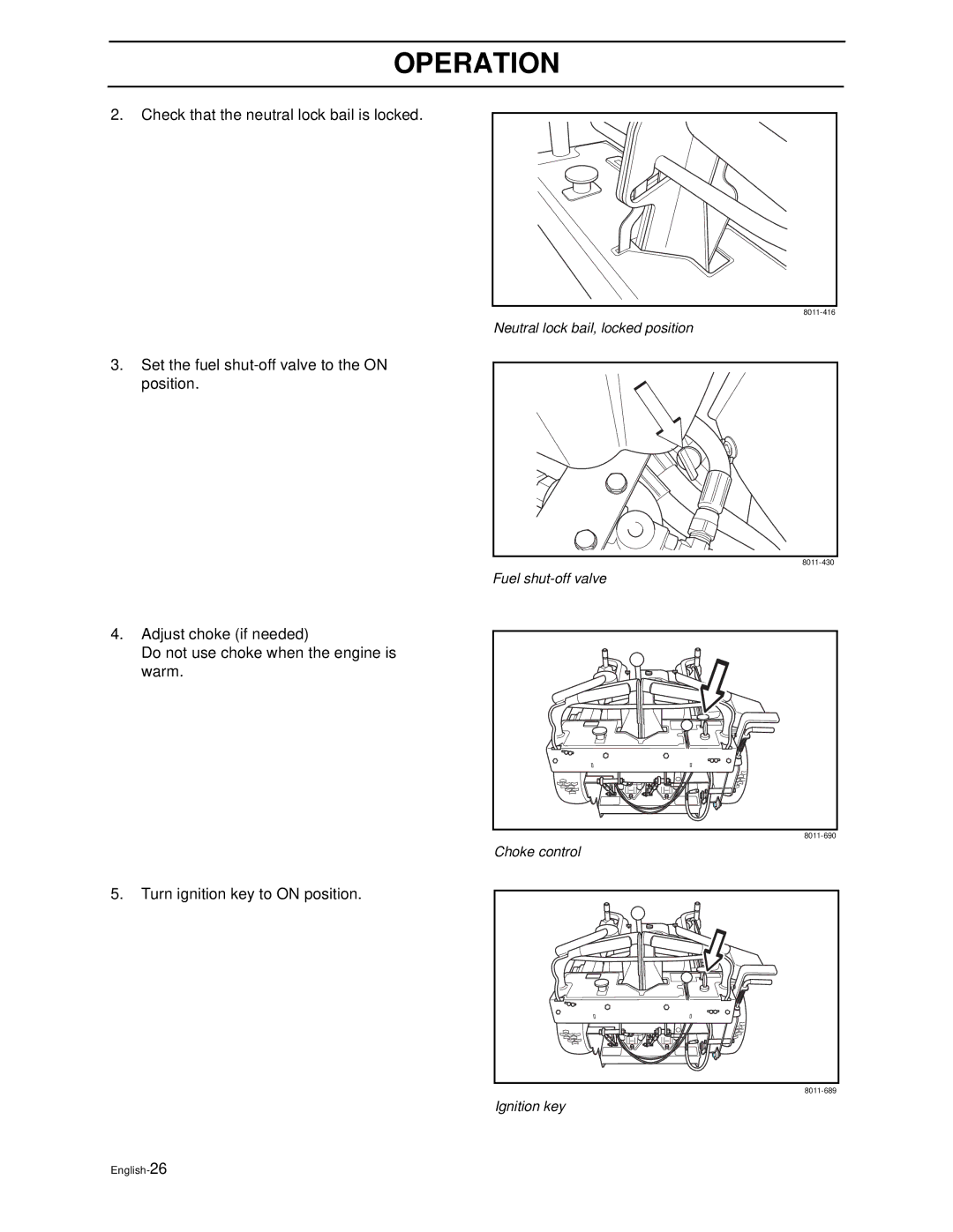 Husqvarna WH4817EFQ2, WH5219EFQ manual Neutral lock bail, locked position 