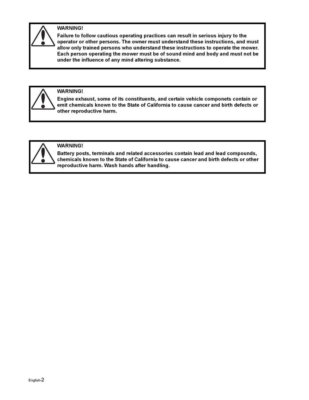 Husqvarna WH4817EFQ2, WH5219EFQ manual English-2 