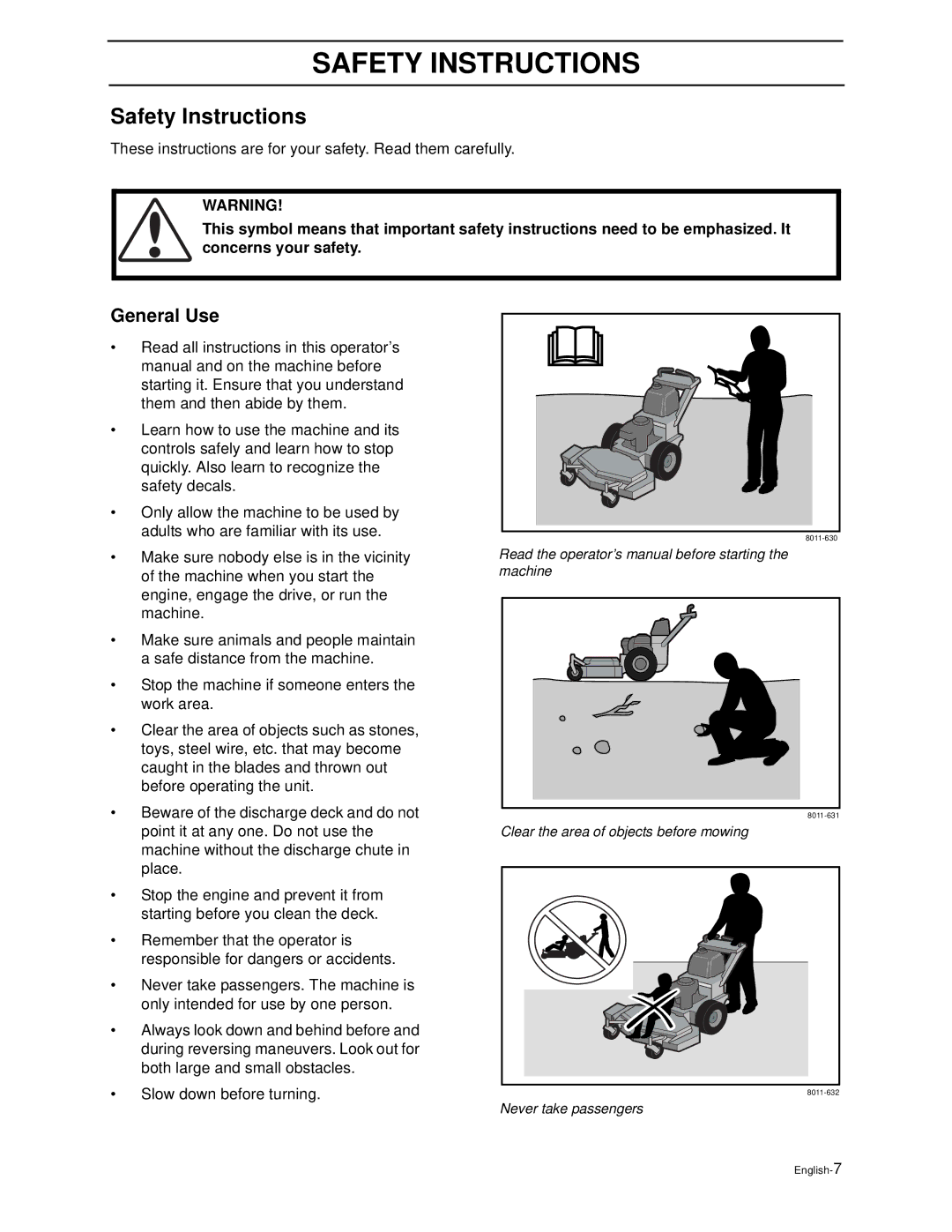 Husqvarna WH4817EFQ2, WH5219EFQ manual Safety Instructions, General Use 