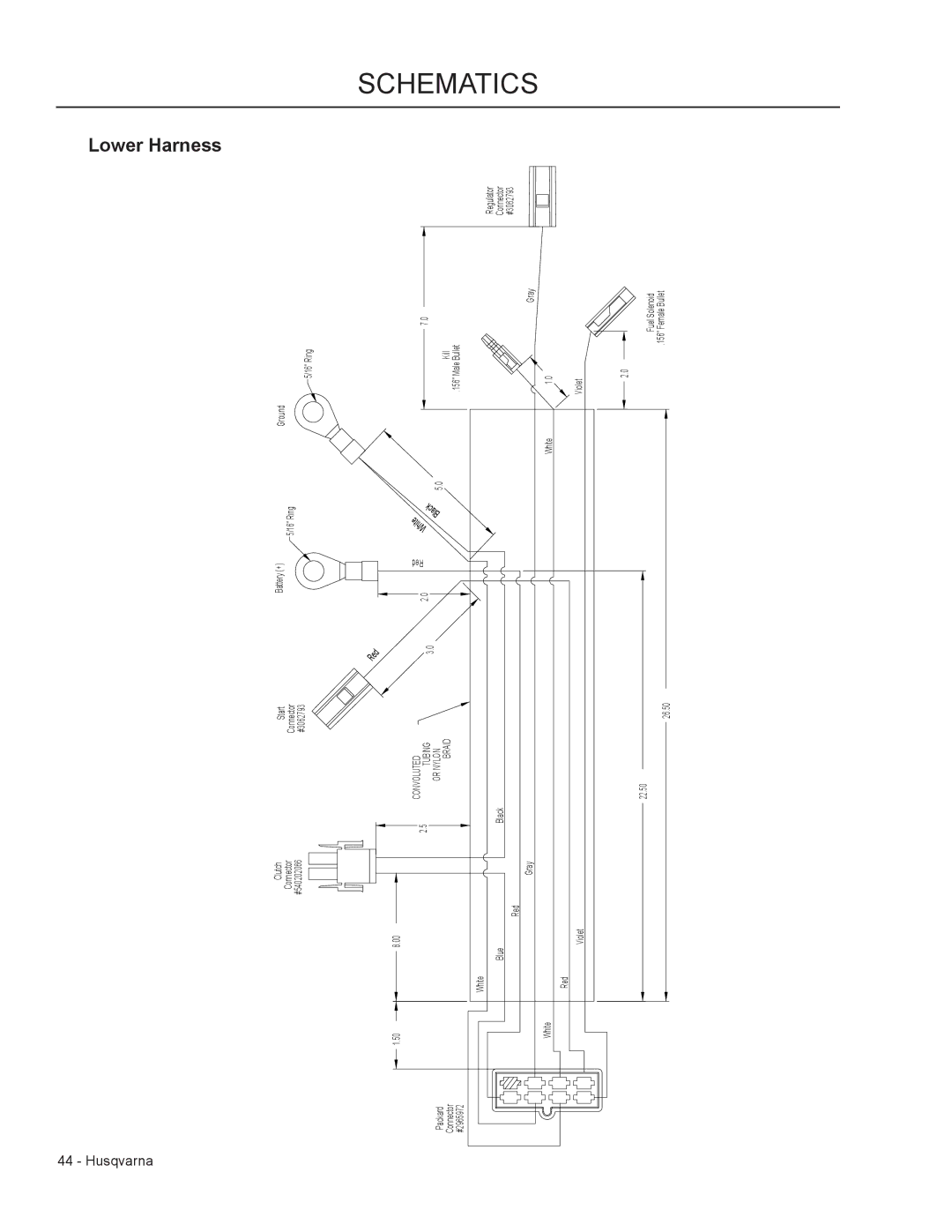 Husqvarna WHF6123 / 966947007, WHF5223 / 966947006 manual Lower Harness, Lack 