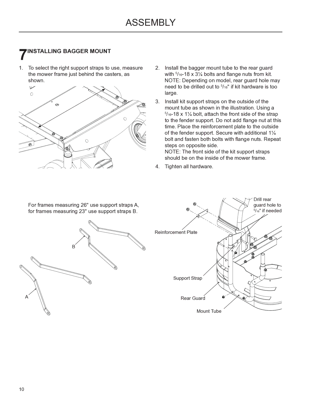 Husqvarna 2345 XLS, XOUS2009 manual 7INSTALLING Bagger Mount 