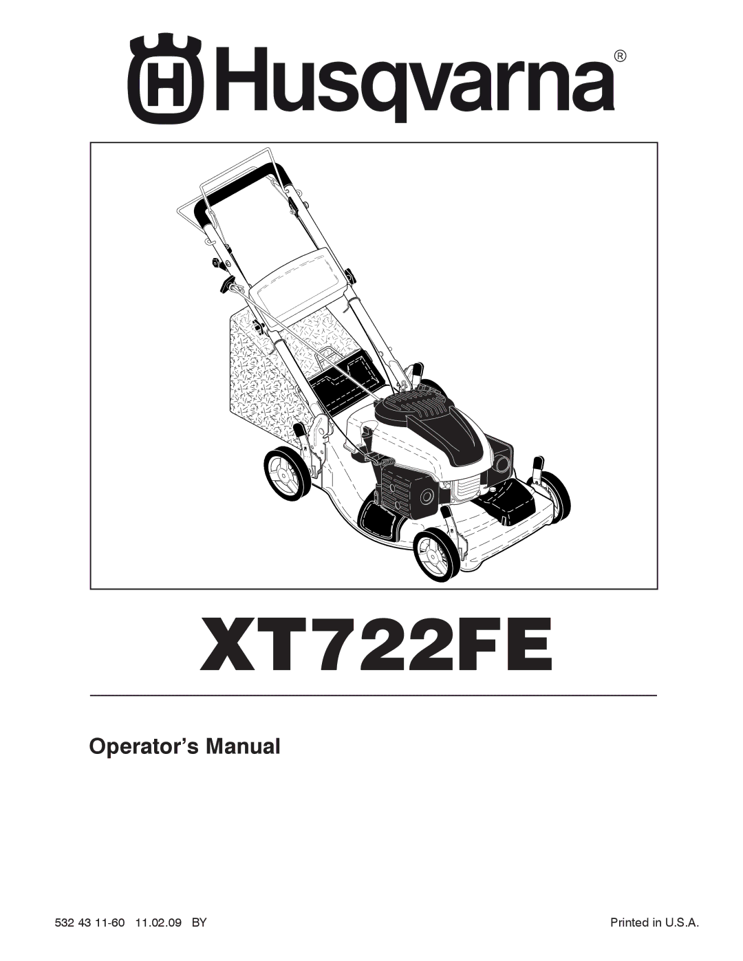 Husqvarna XT722FE manual 