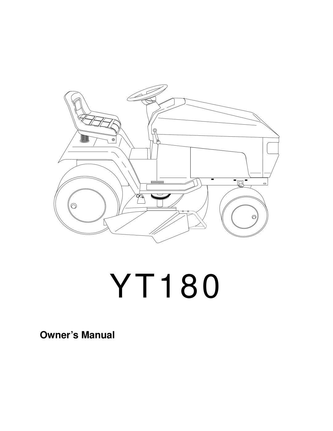 Husqvarna YT180 owner manual 