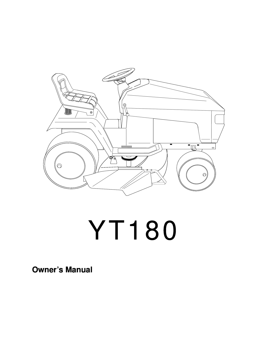 Husqvarna YT180 owner manual 