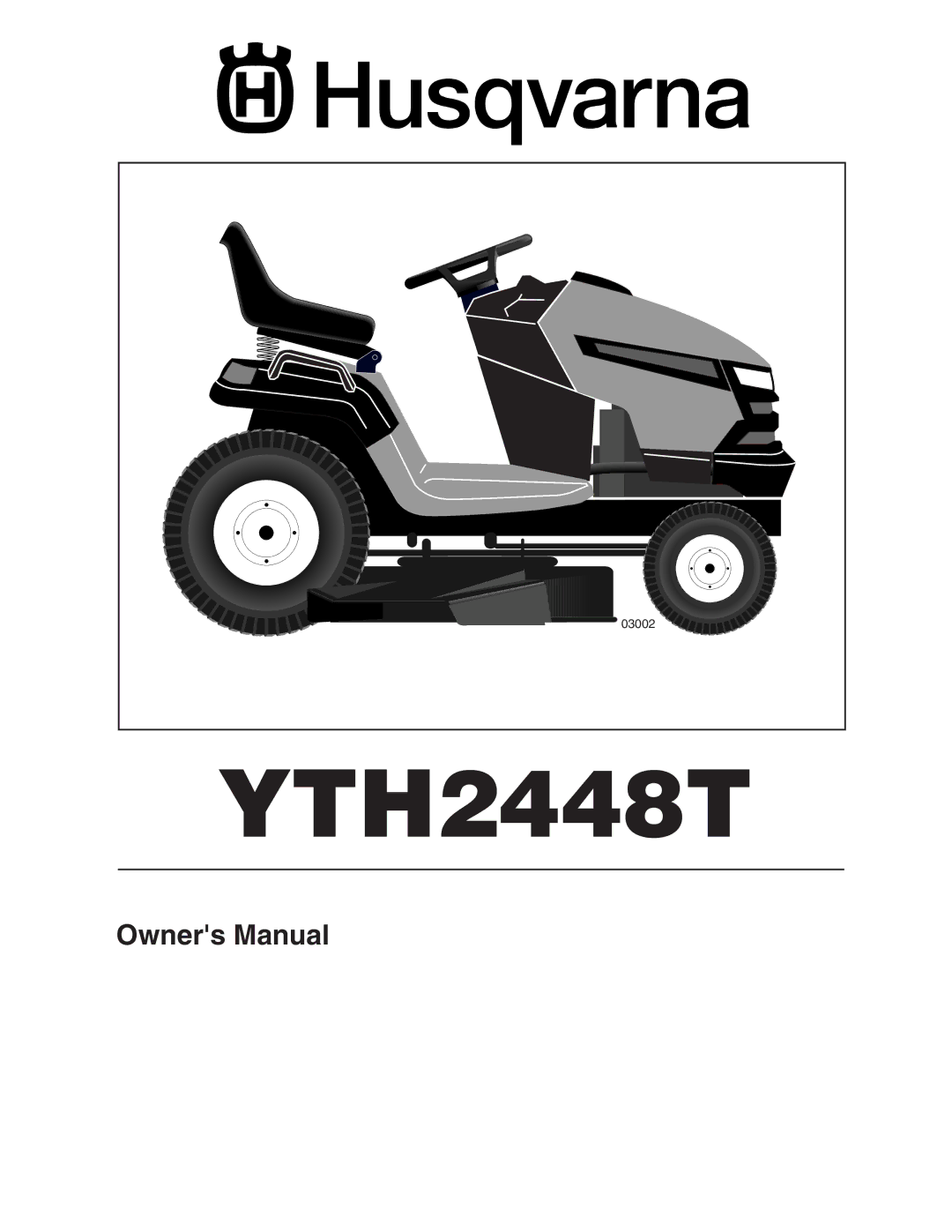 Husqvarna YTH 2448 T owner manual YTH2448T 