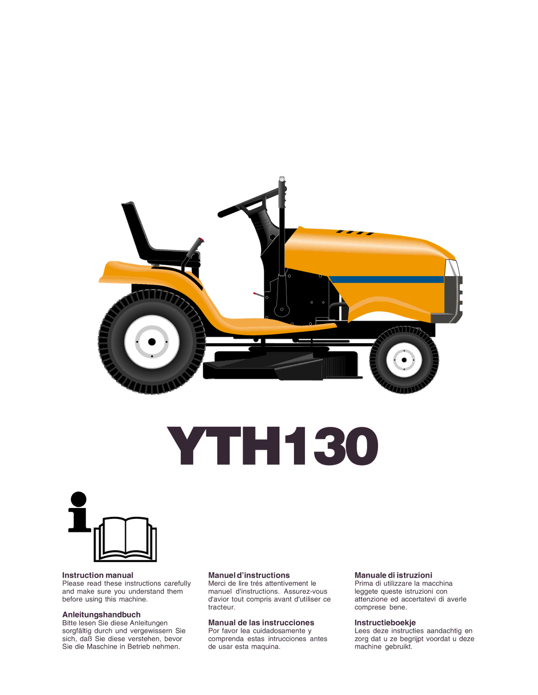 Husqvarna YTH130 instruction manual 