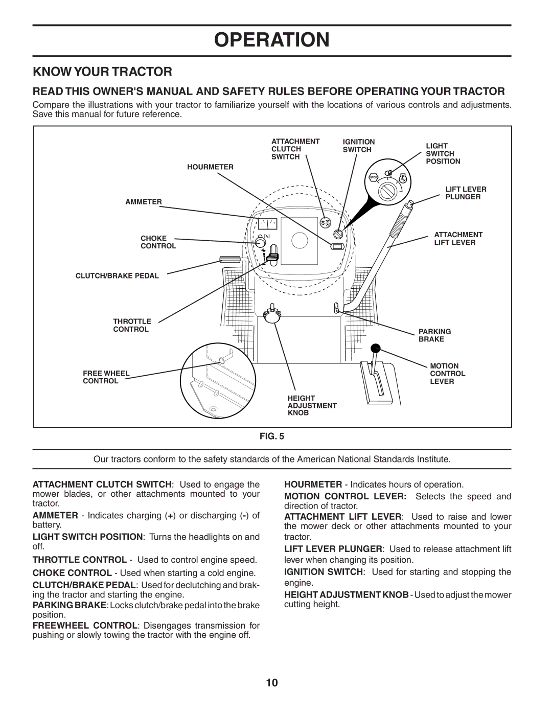 Husqvarna YTH1342XP owner manual Know Your Tractor 