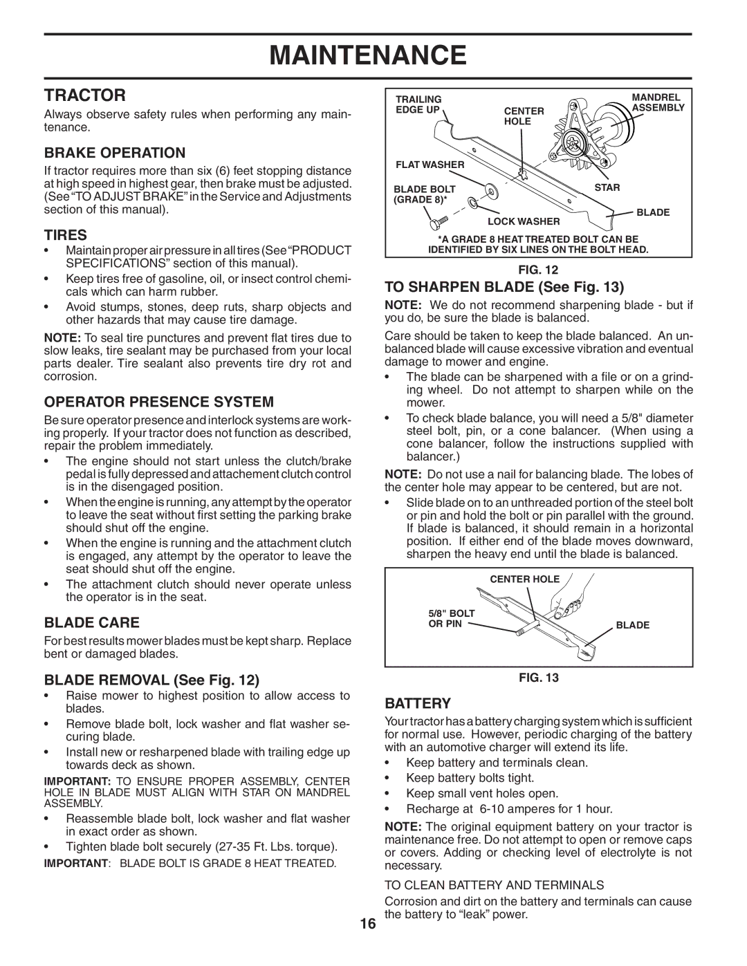 Husqvarna YTH1342XP owner manual Tractor 