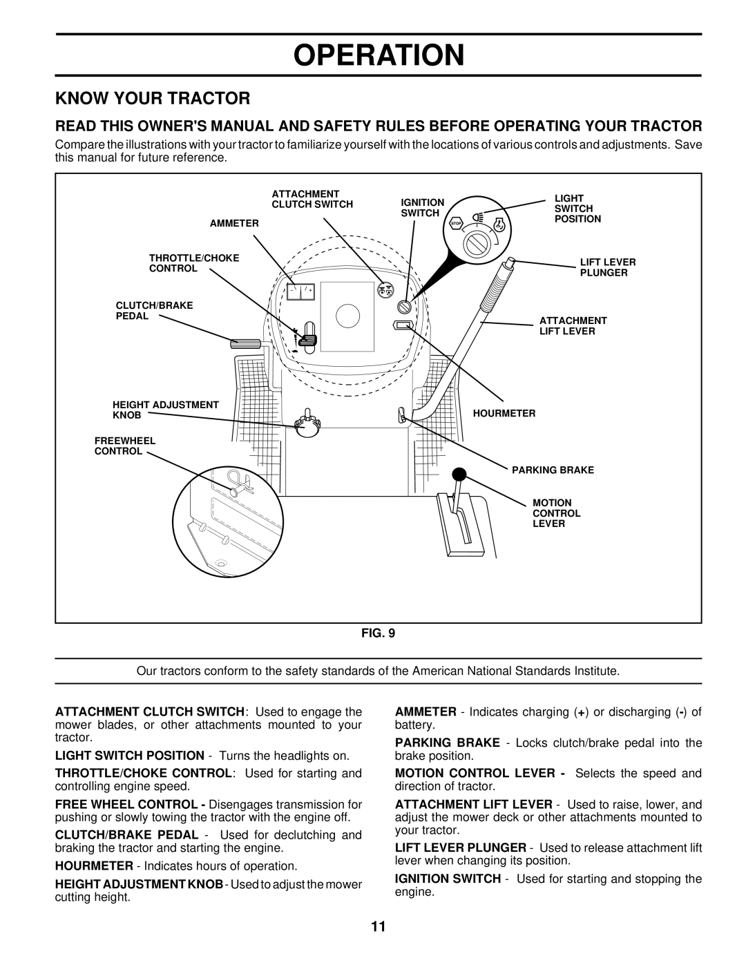 Husqvarna YTH145 owner manual Know Your Tractor 