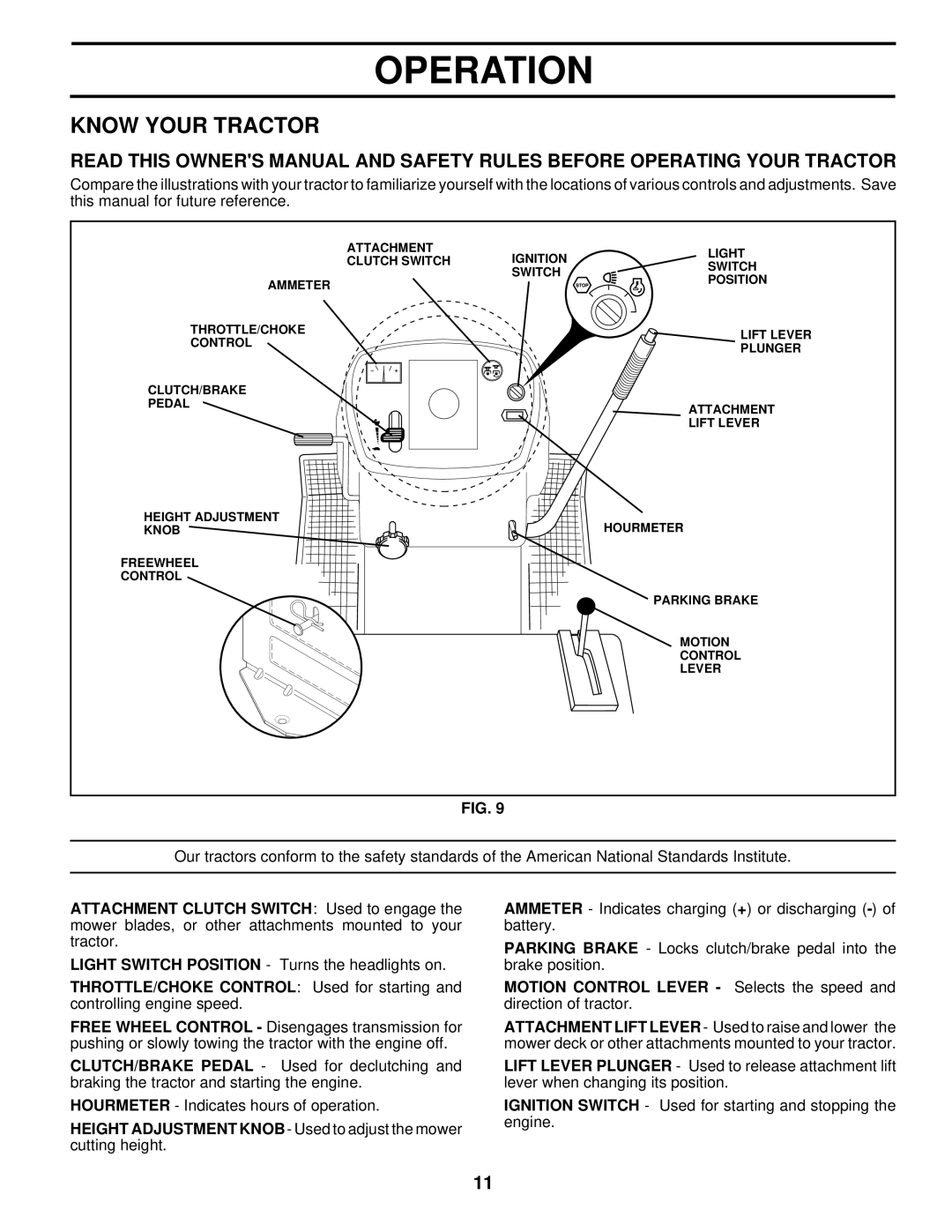 Husqvarna YTH150 owner manual Know Your Tractor 