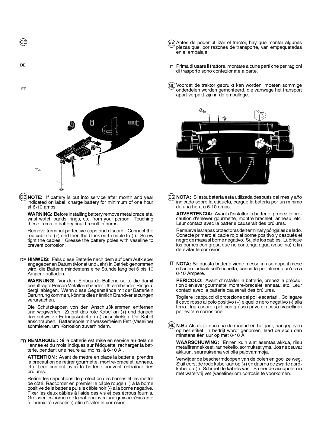 Husqvarna YTH150TWIN instruction manual Lhumidité vaseline afin déviter la corrosion 