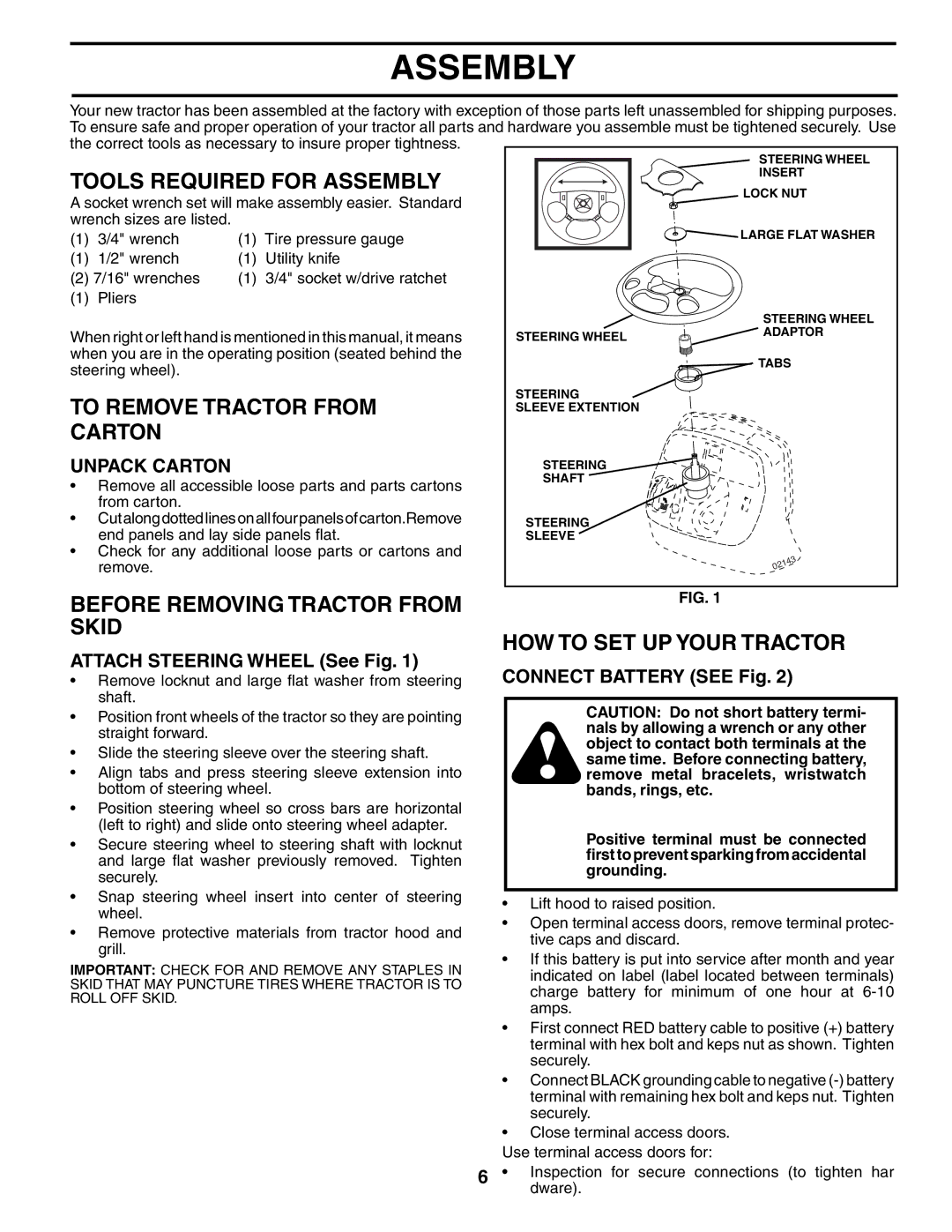 Husqvarna YTH1542XP owner manual Assembly 