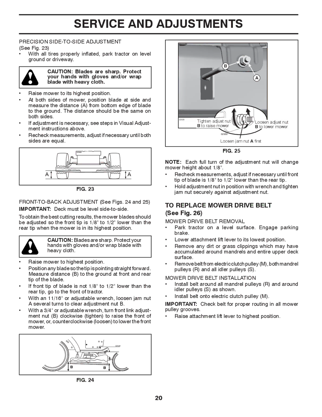 Husqvarna YTH1542XPT To Replace Mower Drive Belt See Fig, Mower Drive Belt Removal, Mower Drive Belt Installation 